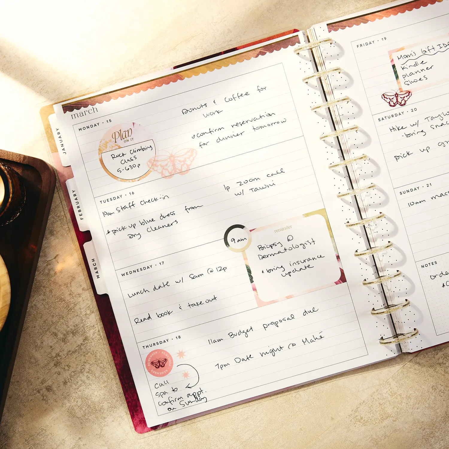 Happy Planner Abstract Autumn agenda 2027 Big horizontal