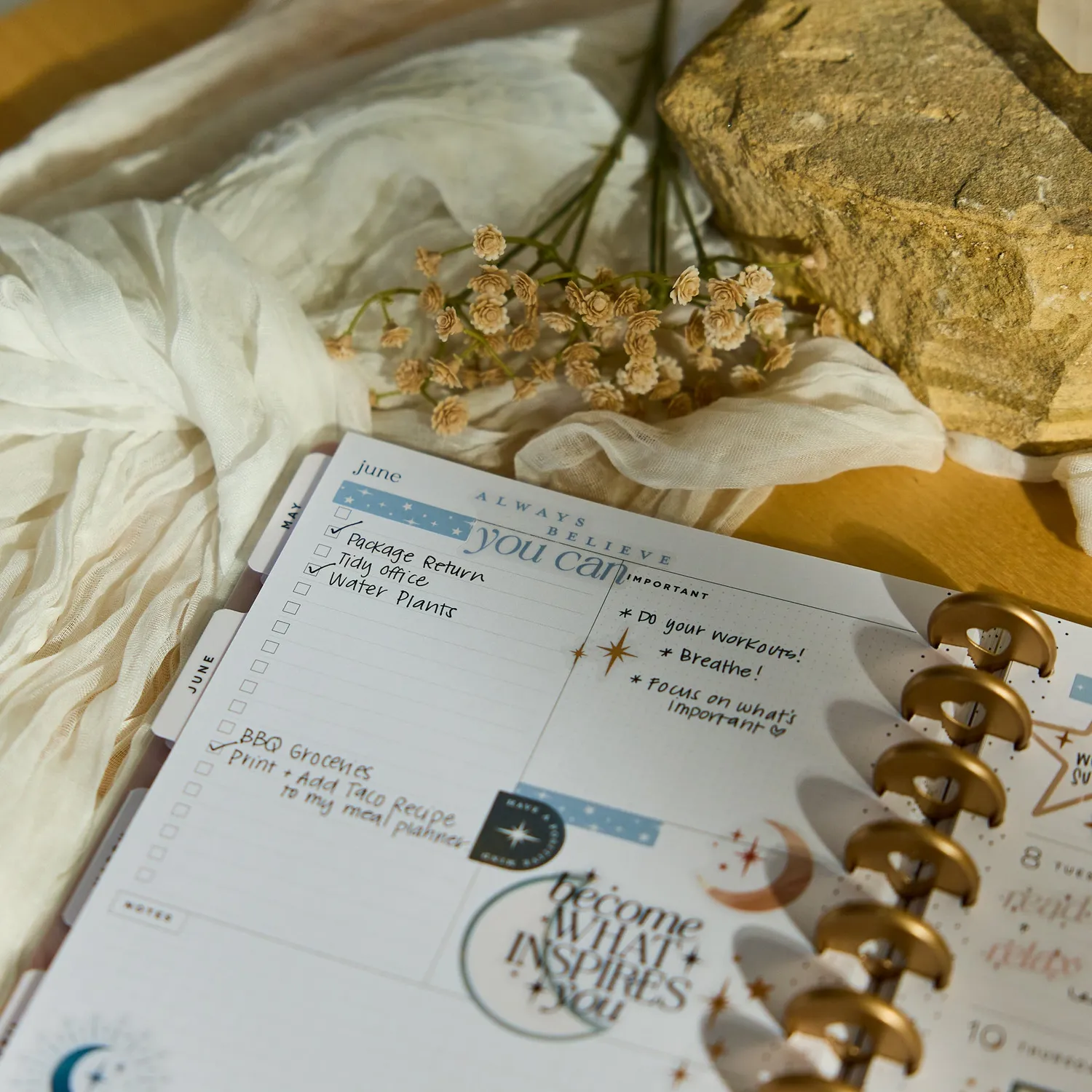 Me & my big ideas Happy Planner Starlit Glow agenda 2027 dashboard
