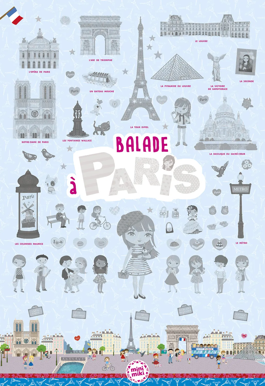 Frigobloc Minimiki Paris poster à créer stickers