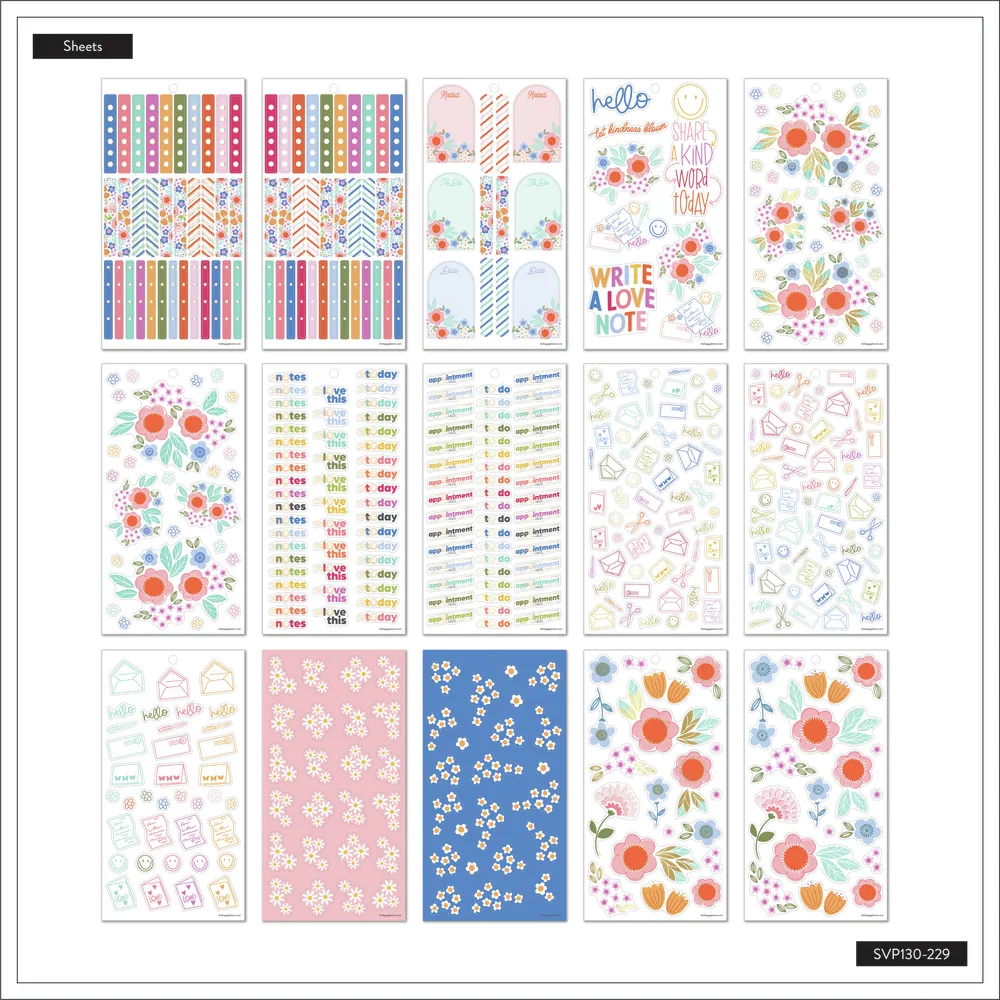 Happy Planner Mail Call stickers 893 motifs 30 planches