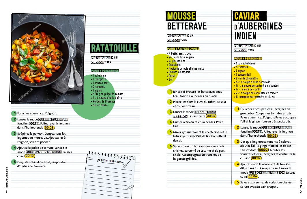 C'est mon robot cuiseur qui l'a fait Végétariens livre Cookeo