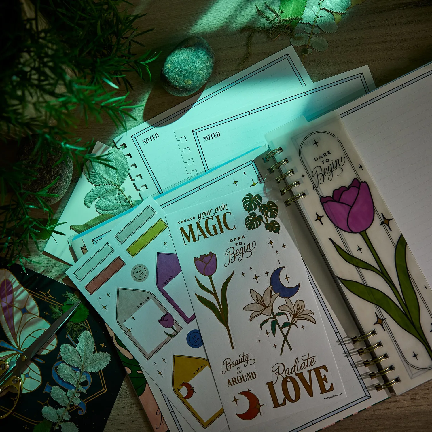 Happy Planner Tinted Mosaic pack accessoires Big floral