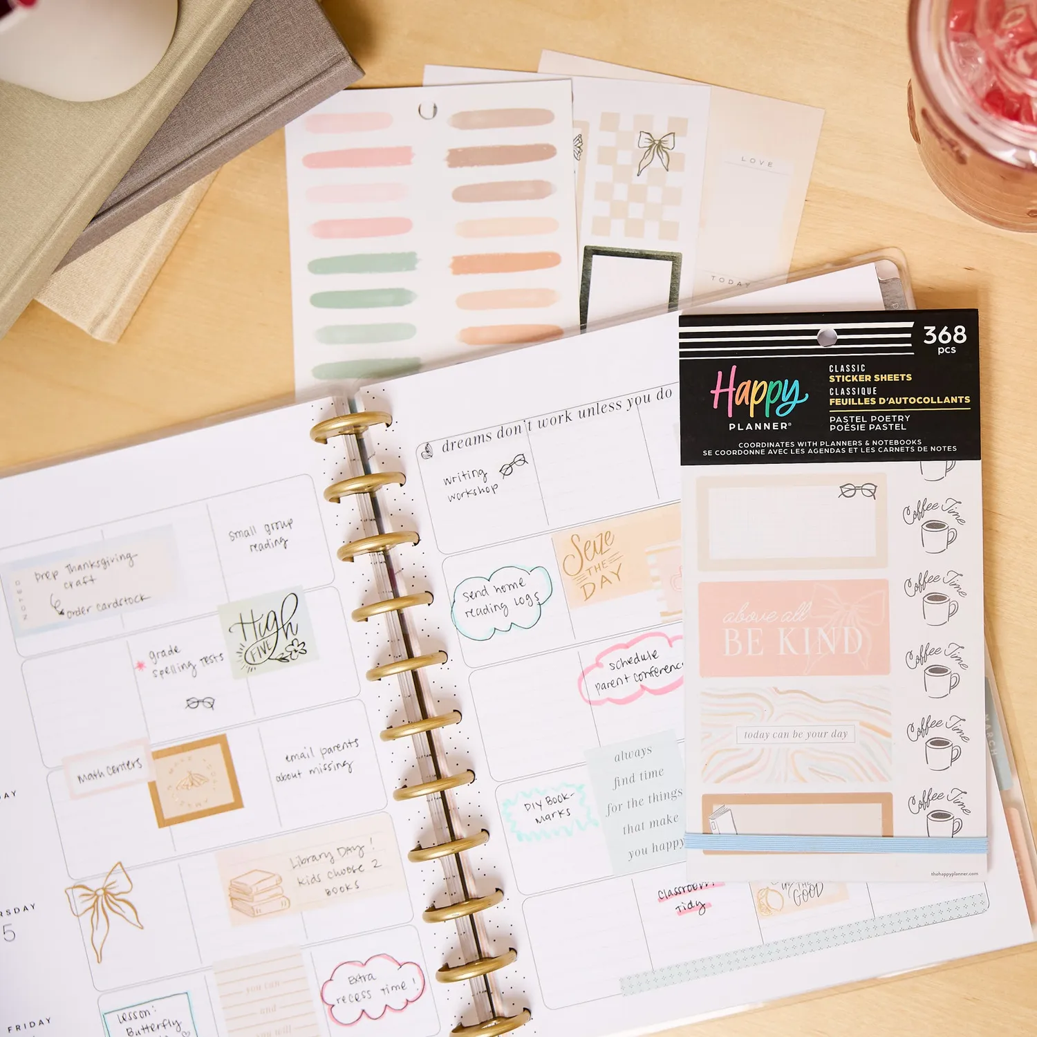 Happy Planner Pastel Poetry stickers Classic 30