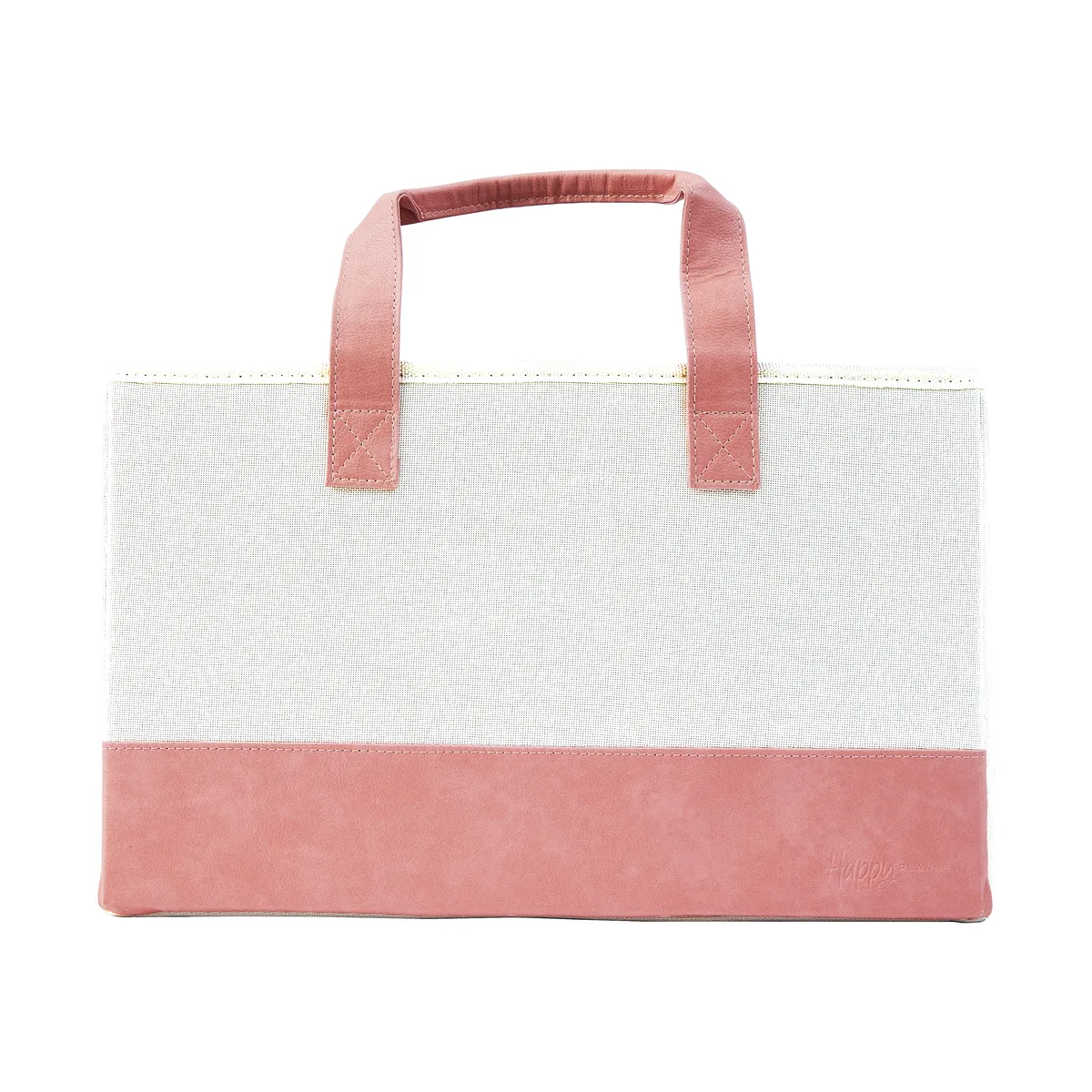 Happy Planner Blush Cream sac rangement planner cuir vegan
