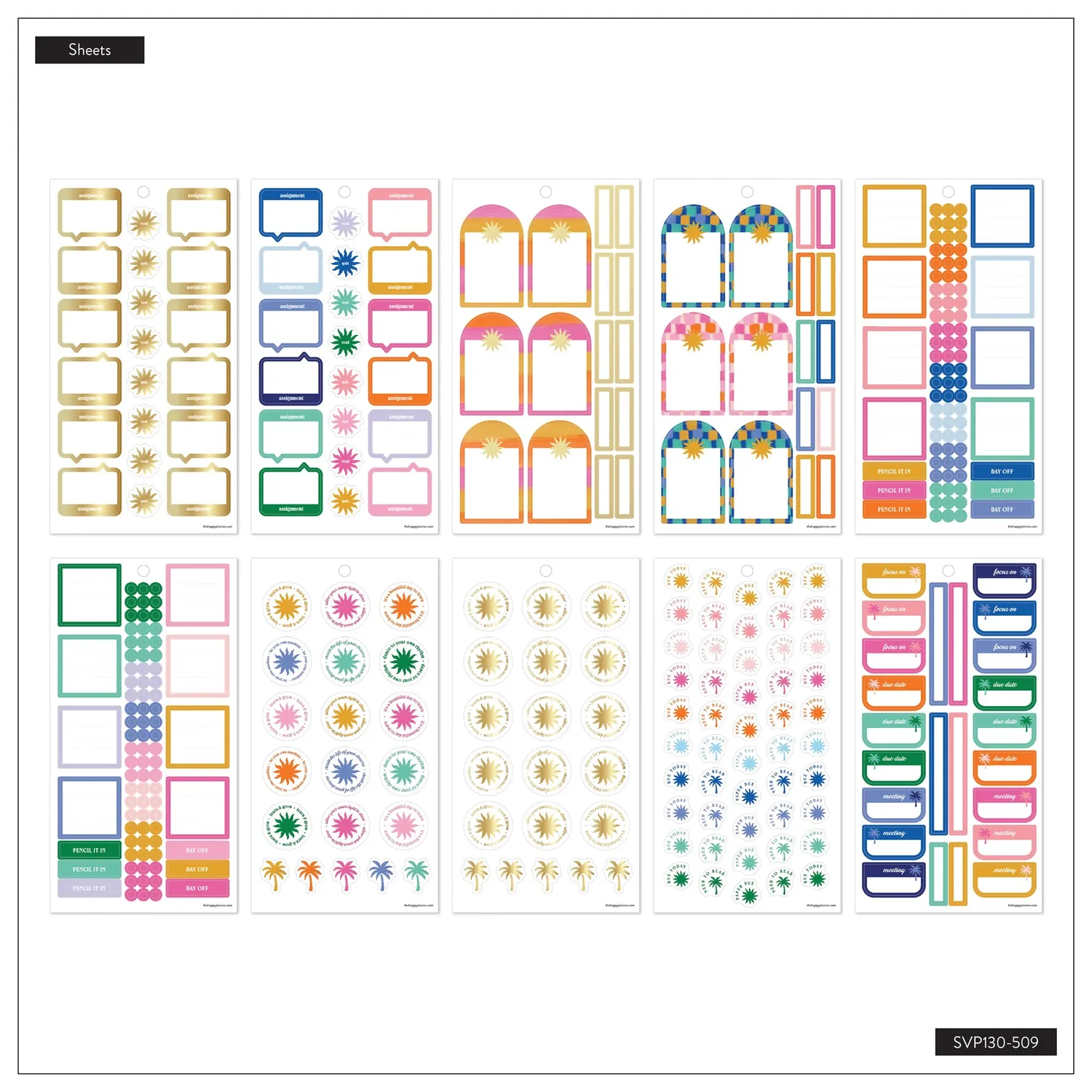 Me & my Big Ideas Sunburst Bay stickers 30 feuilles