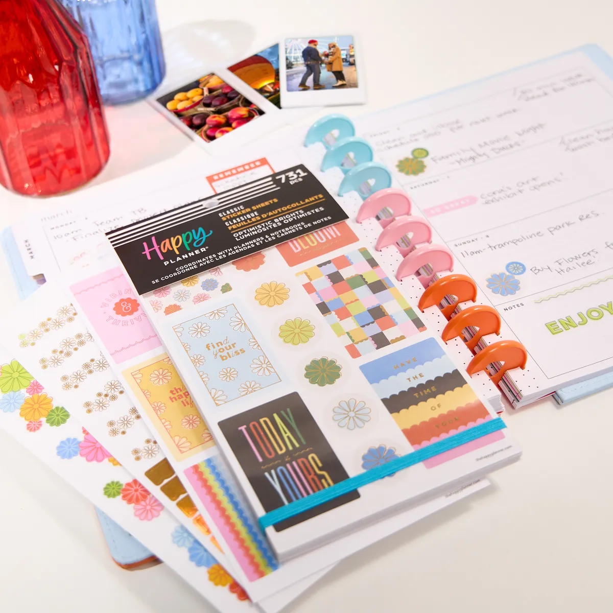 Happy Planner Optimistic Brights stickers Classic 30 planches 731