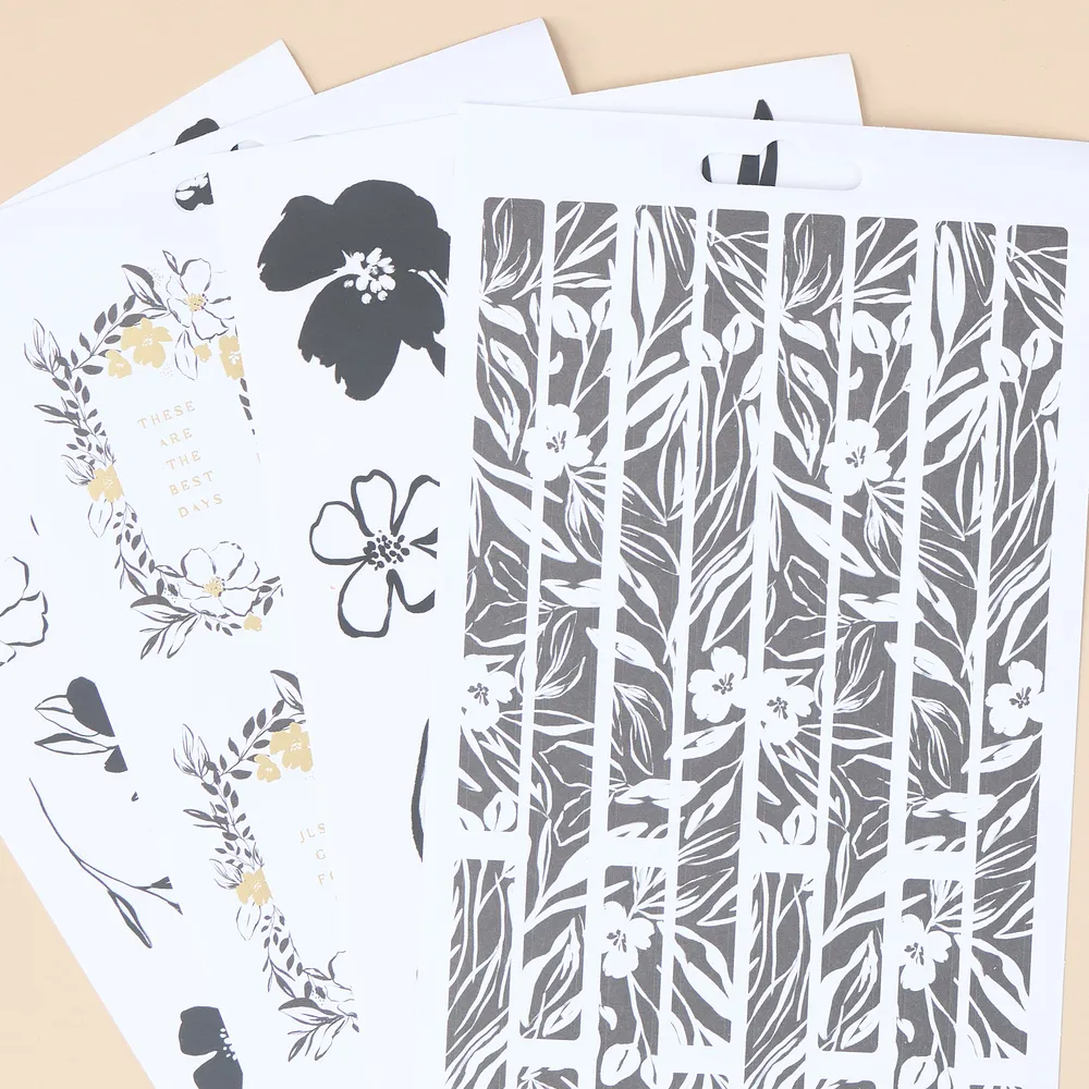 Happy Planner Sketchy Florals stickers 10 feuilles 128