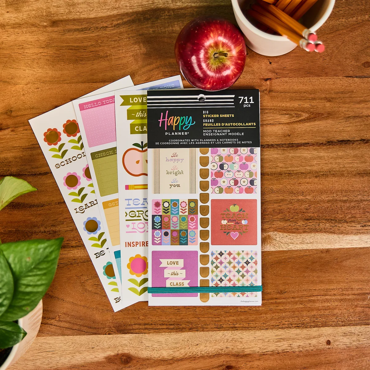 Happy Planner Mod Teacher stickers Big 711 pièces classe