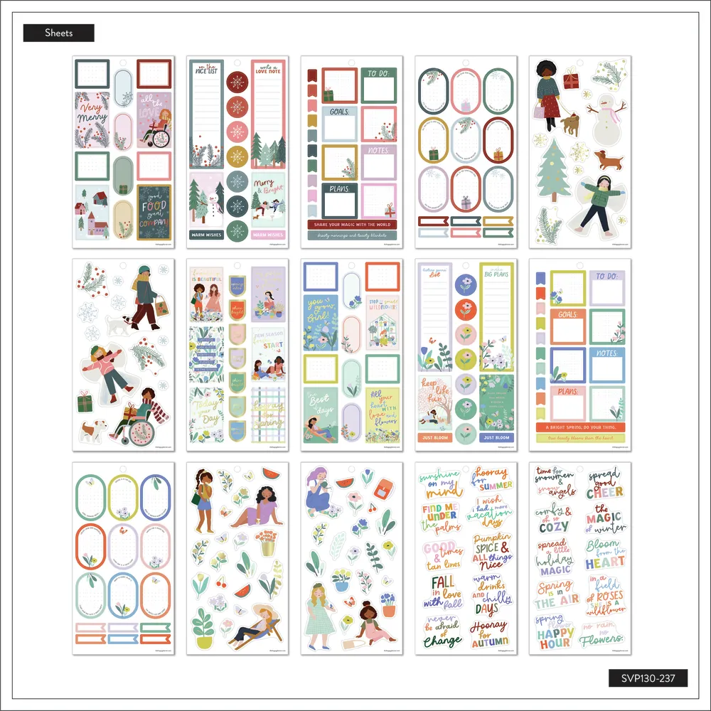 Happy Planner Squad Goals Value Pack stickers amitié 30 planches