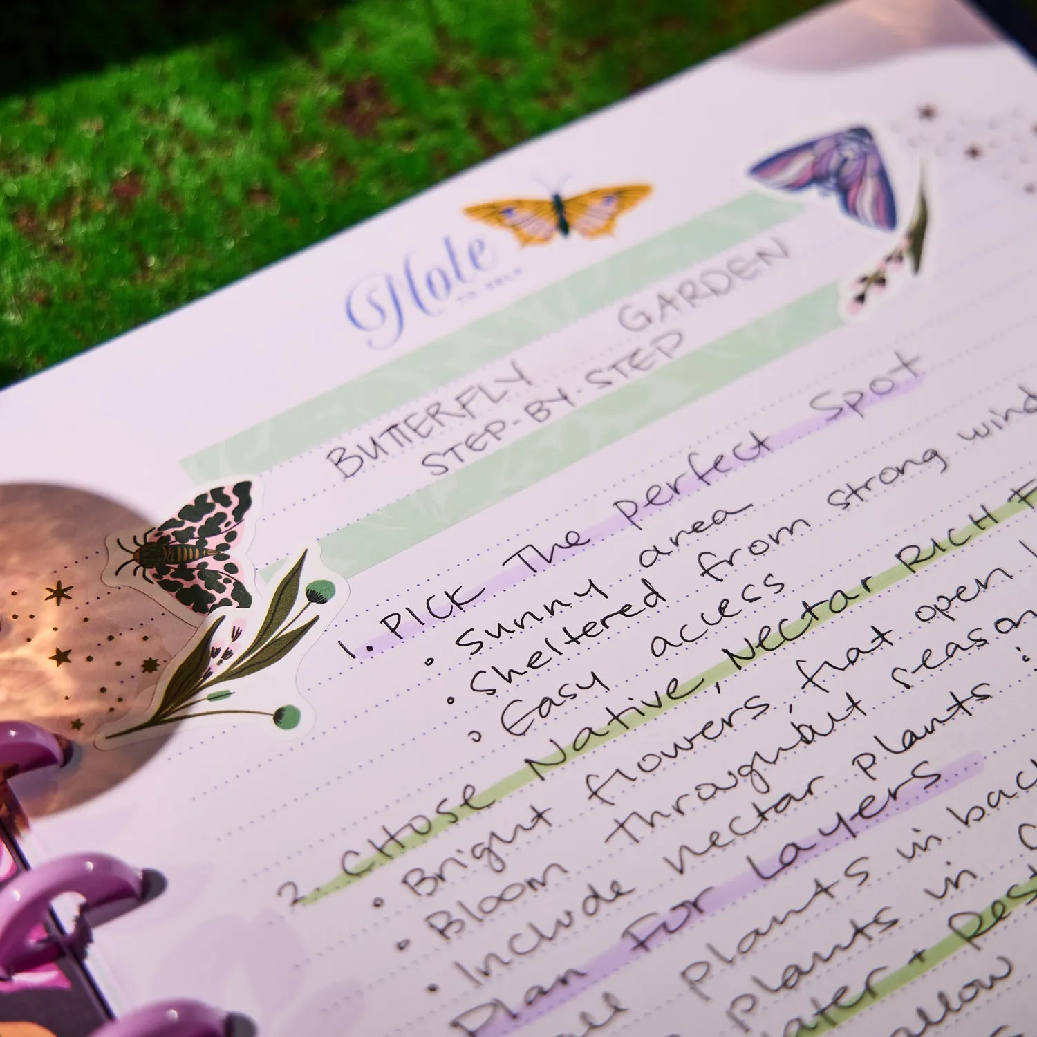 Happy Planner Butterfly Botanics carnet pointillé Big 60 feuilles