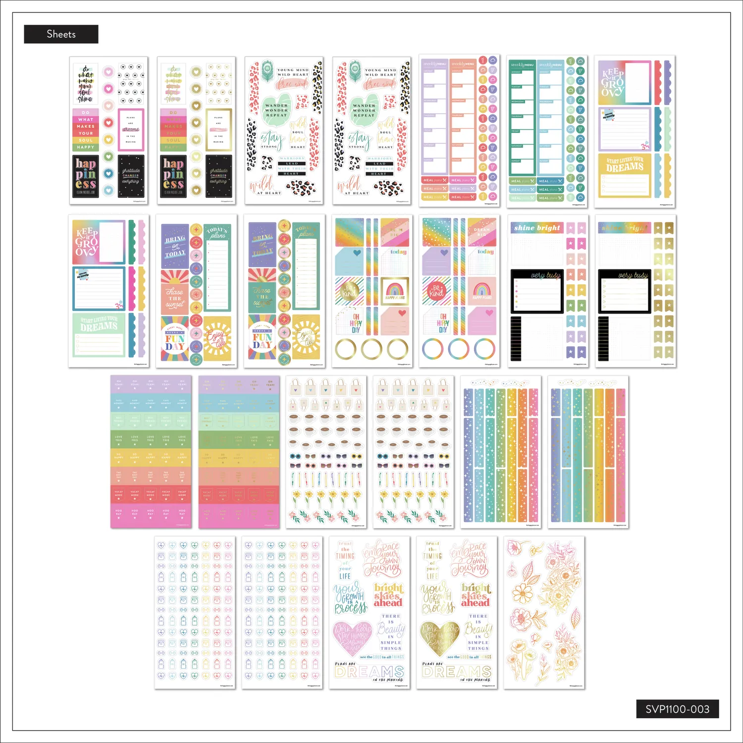 Happy Planner Fun Brights méga stickers 4666 pièces
