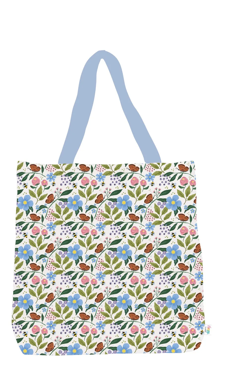 Happy Planner Buzzy Garden tote bag toile fleurs jardin