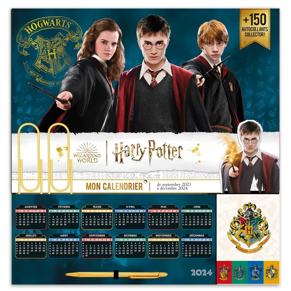 Frigobloc Harry Potter Mon calendrier organiseur 2023-2024 calendrier 16 mois