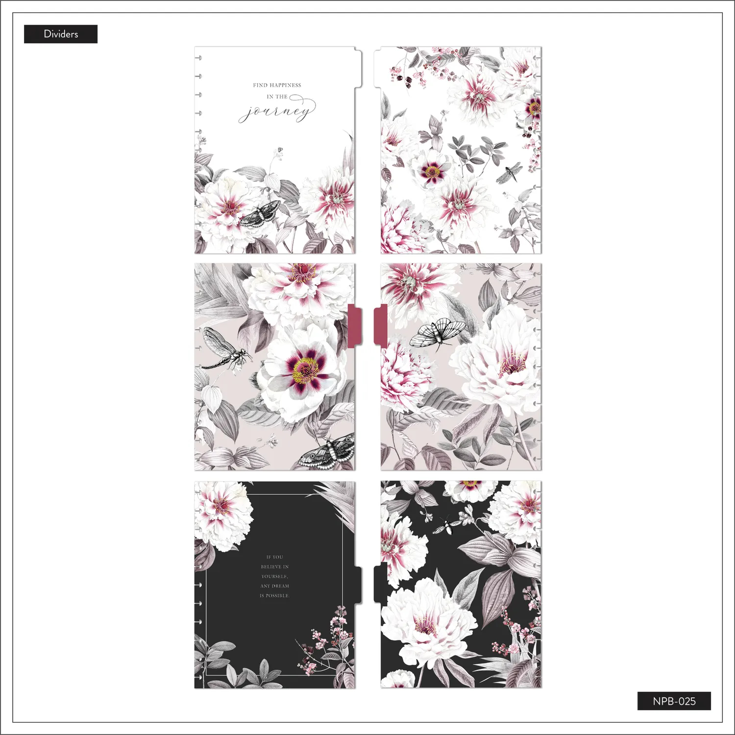 Me & my big ideas Happy Notes La Fleur carnet pointillé Big 60 feuilles