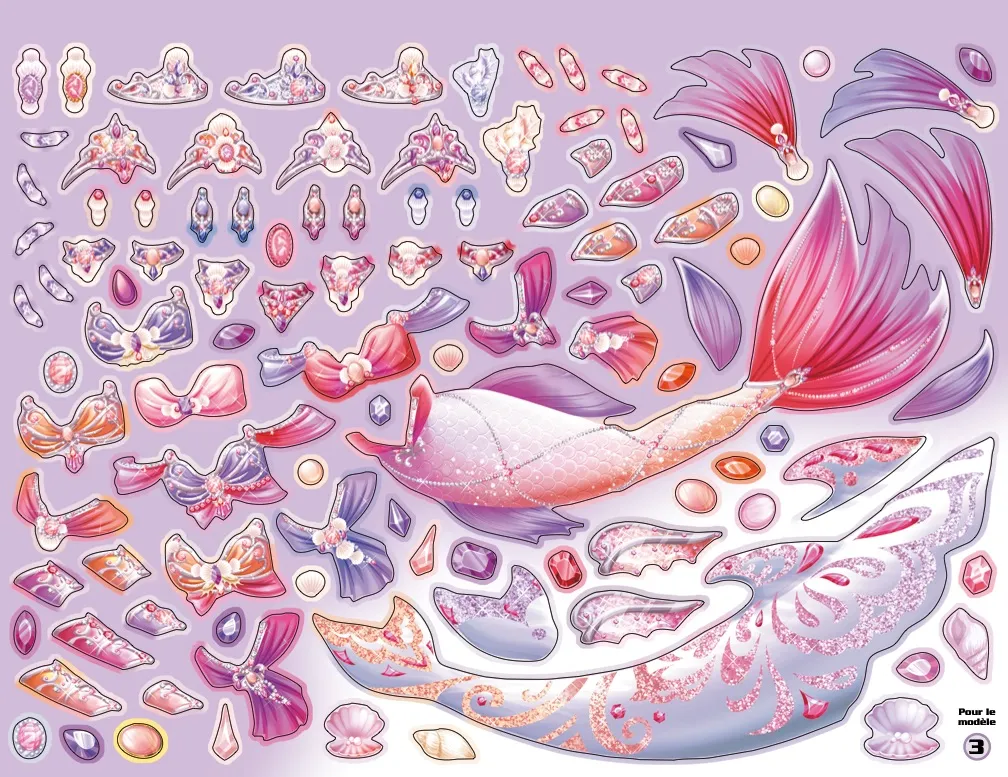 Frigobloc Animal Style Sirènes Dauphins cahier créatif stickers
