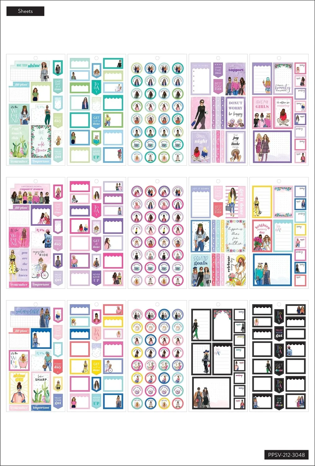 Happy Planner Rongrong Everyday stickers classic 571 pièces