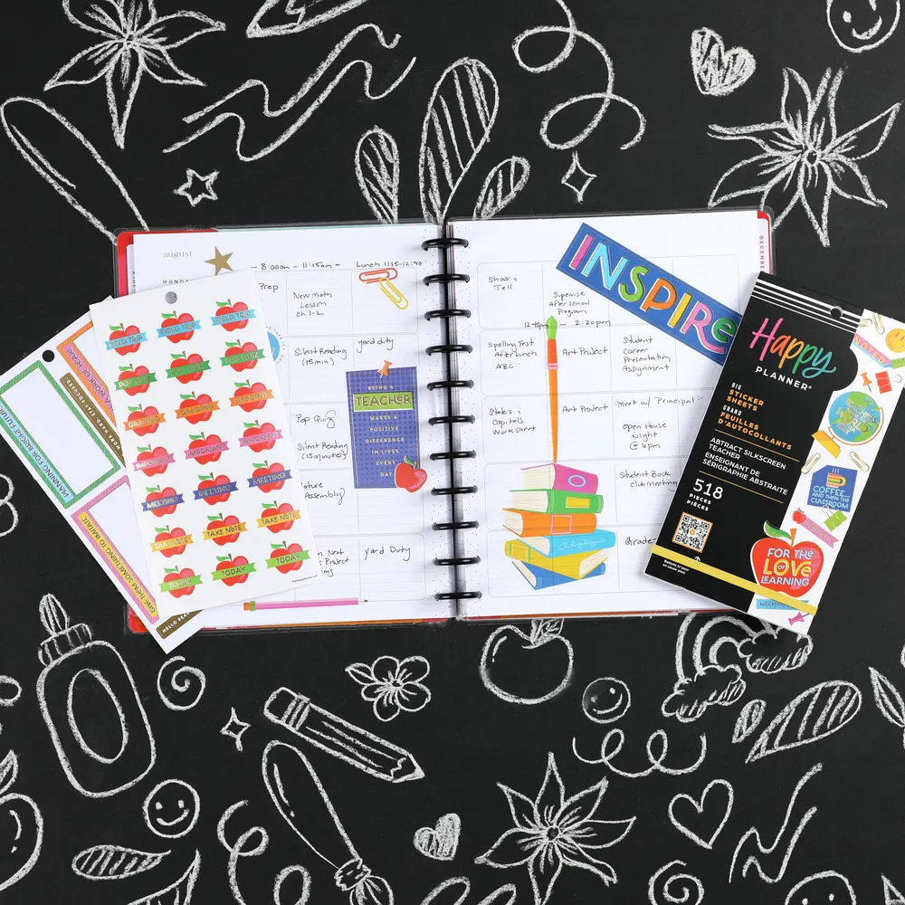 Happy Planner Abstract Silkscreen stickers Big prof 518