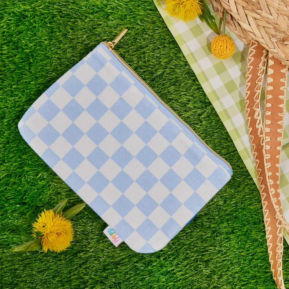 Happy Planner Happy Brights Classic trousse à crayons carreaux bleus