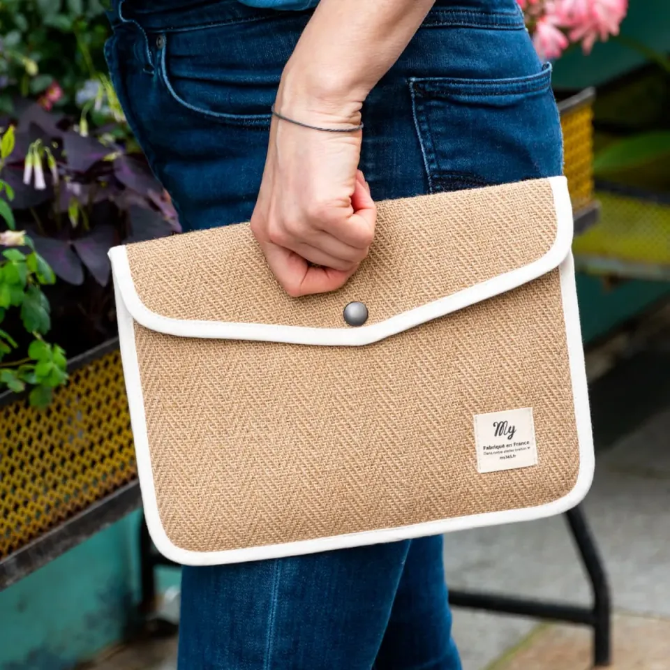 My365 Textile pochette A5+ en jute réutilisable