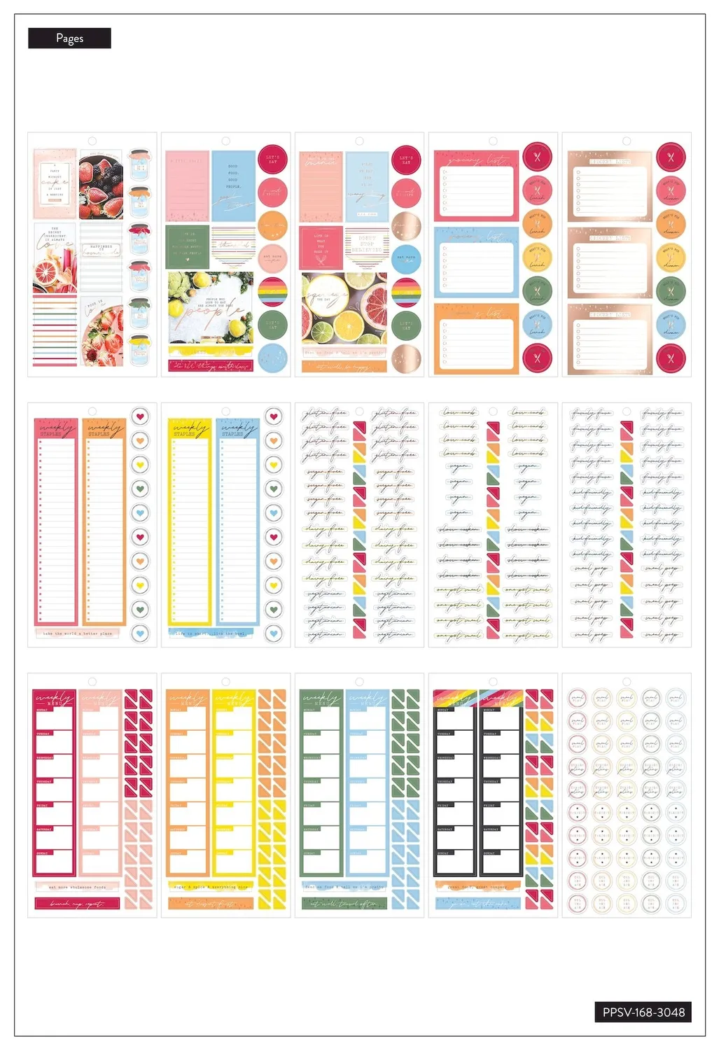 Happy Planner Recipe stickers cuisine 1282 pièces
