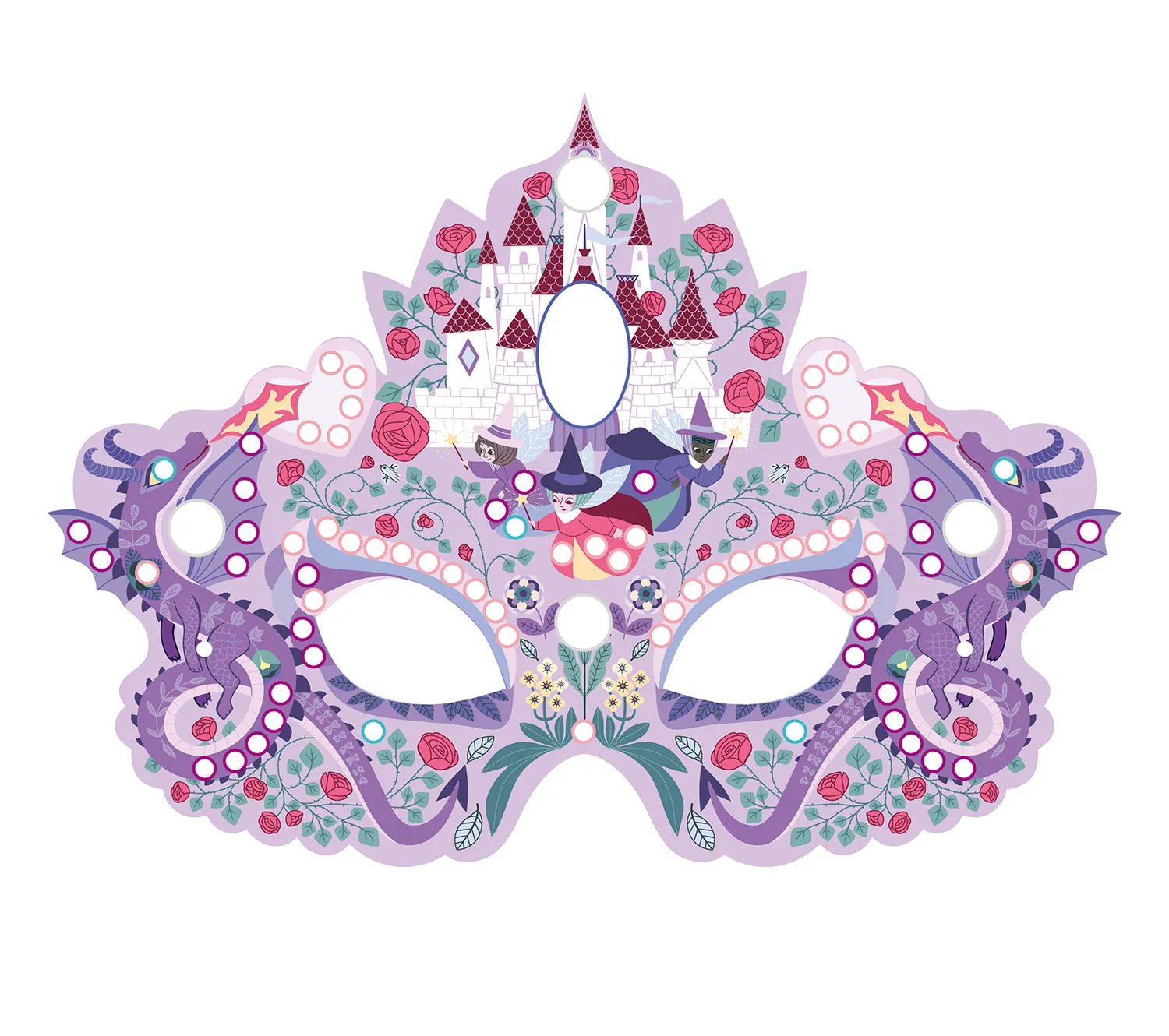 Frigobloc Princesses de contes masque strass 5 masques