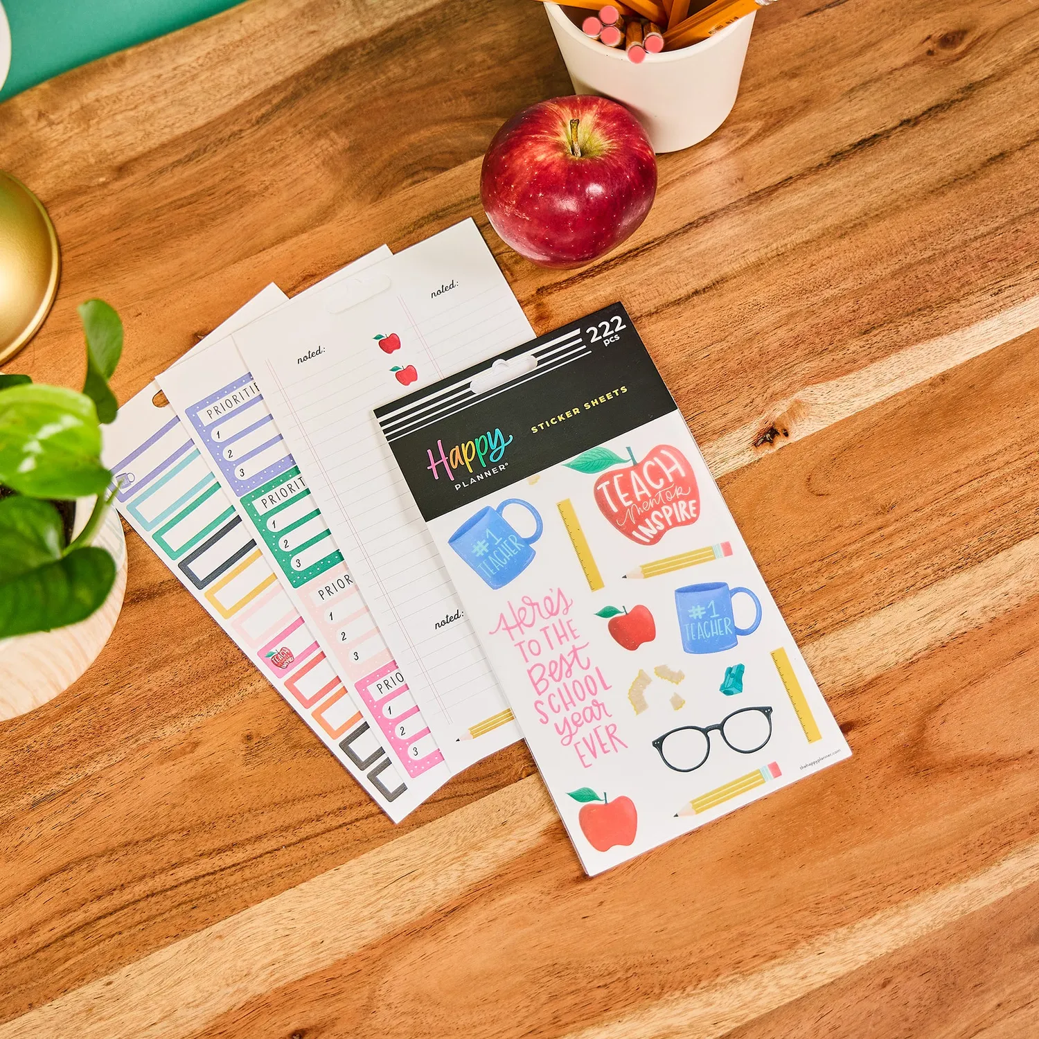 Happy Planner Playful Teacher stickers maîtresse 10 feuilles