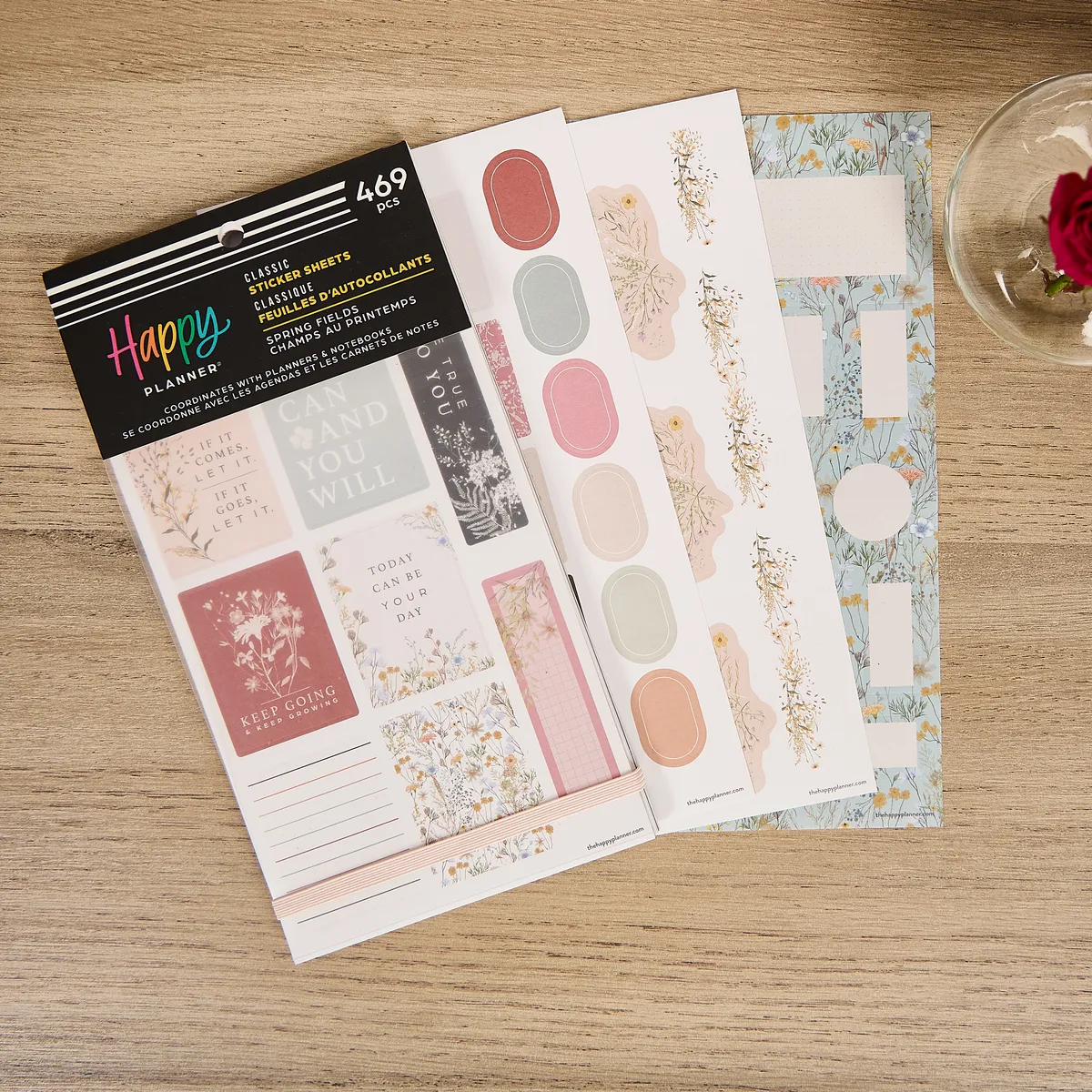 Happy Planner Spring Fields stickers Classic 30 feuilles floral