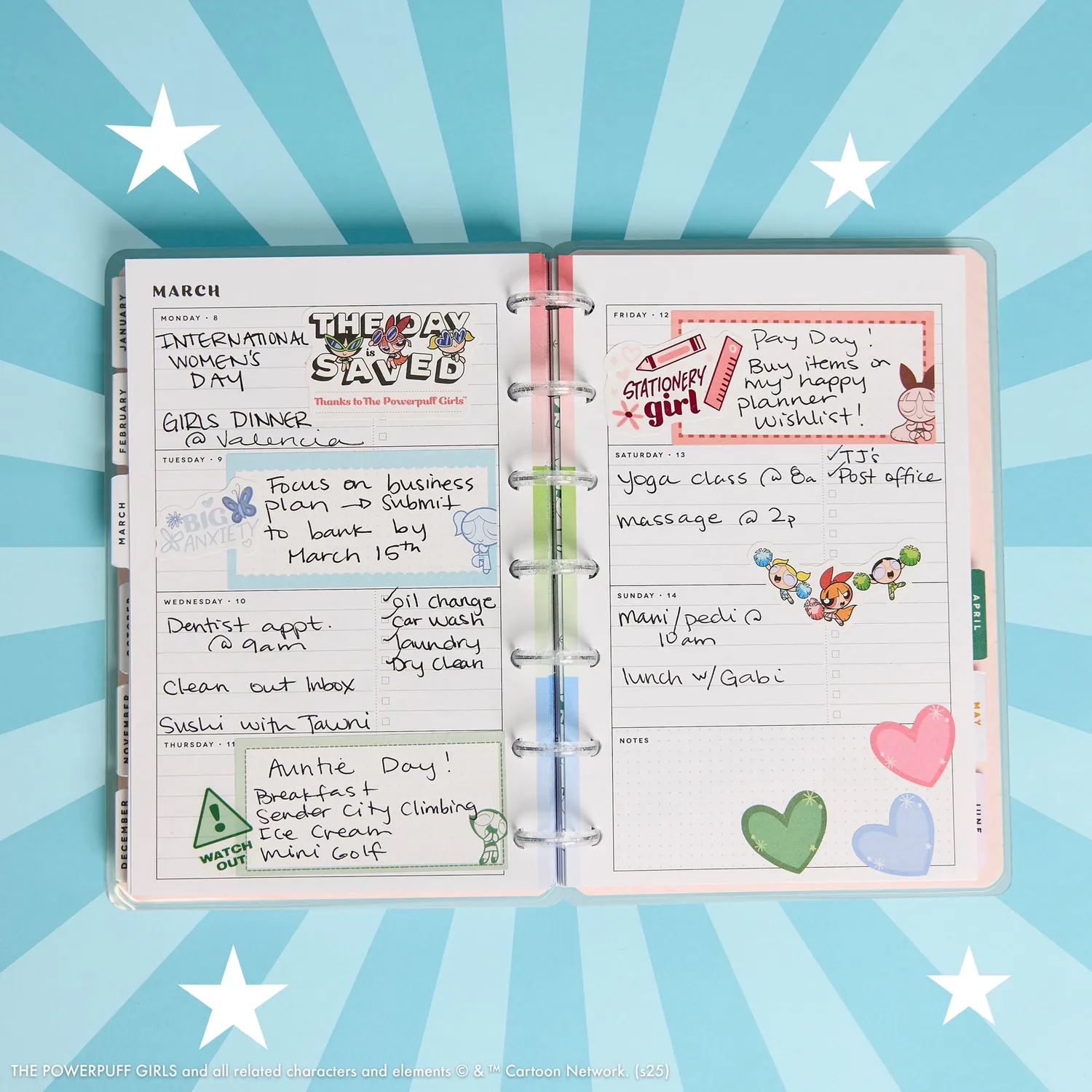 Happy Planner Powerpuff Girls agenda mini horizontal 2026-2027