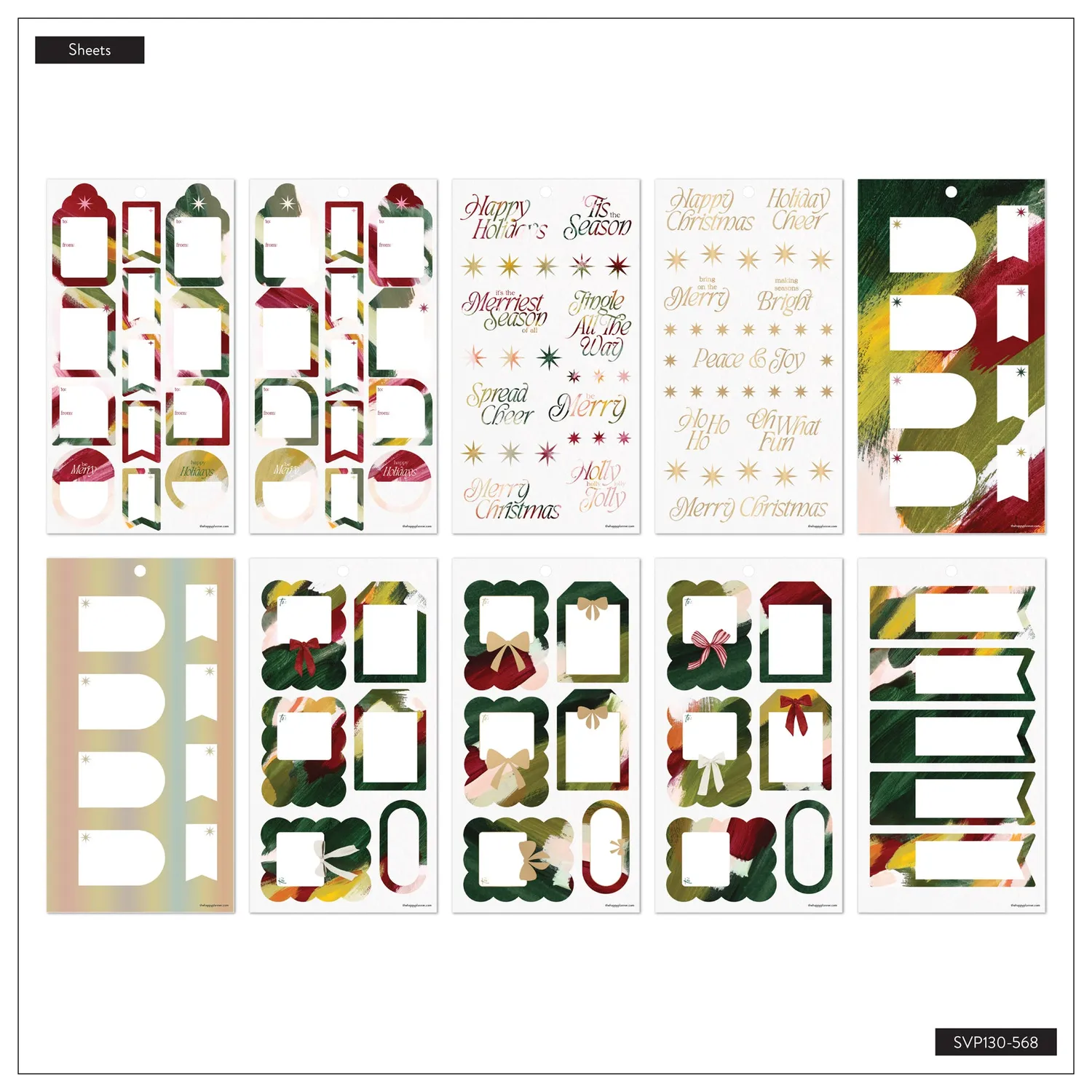 Happy Planner Holiday Charm stickers agenda 30 planches fetes