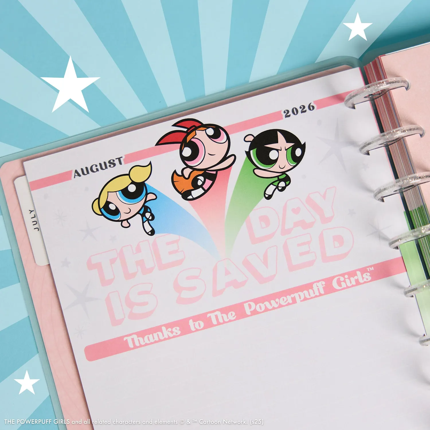 Happy Planner Powerpuff Girls 2026-2027 agenda Classic dashboard 12 mois