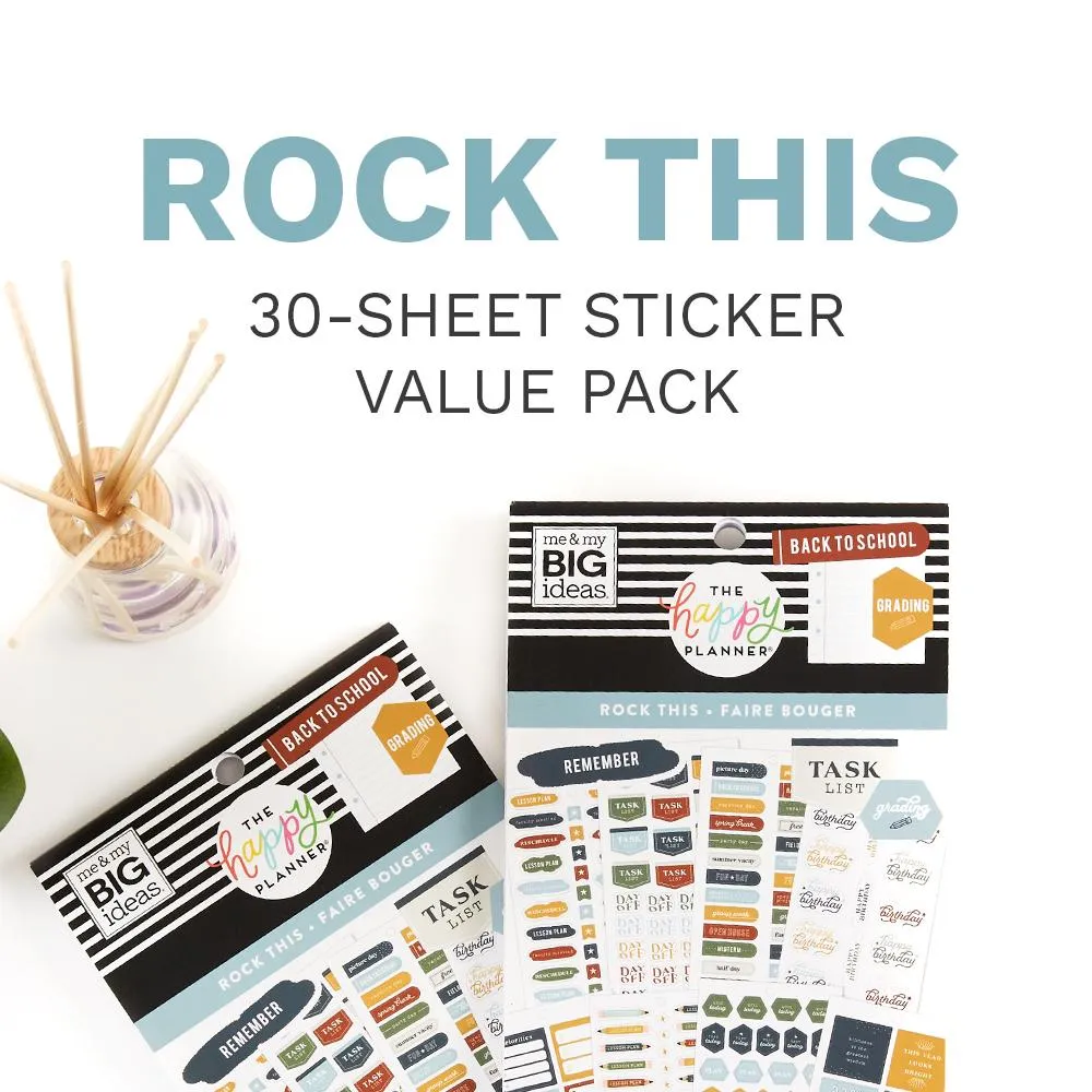 Happy Planner Rock This stickers maîtresse 694 pièces