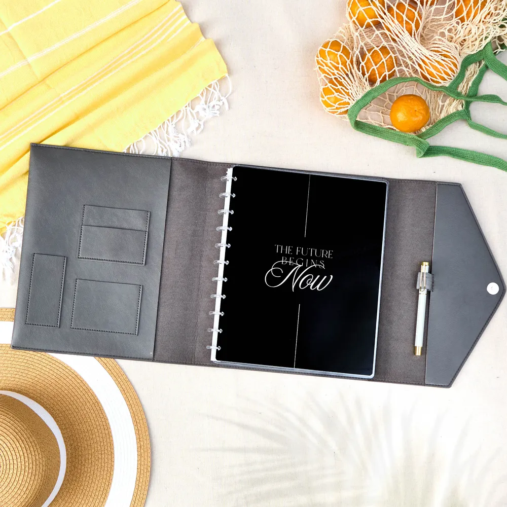 Happy Planner Midnight pochette folio simili cuir Big