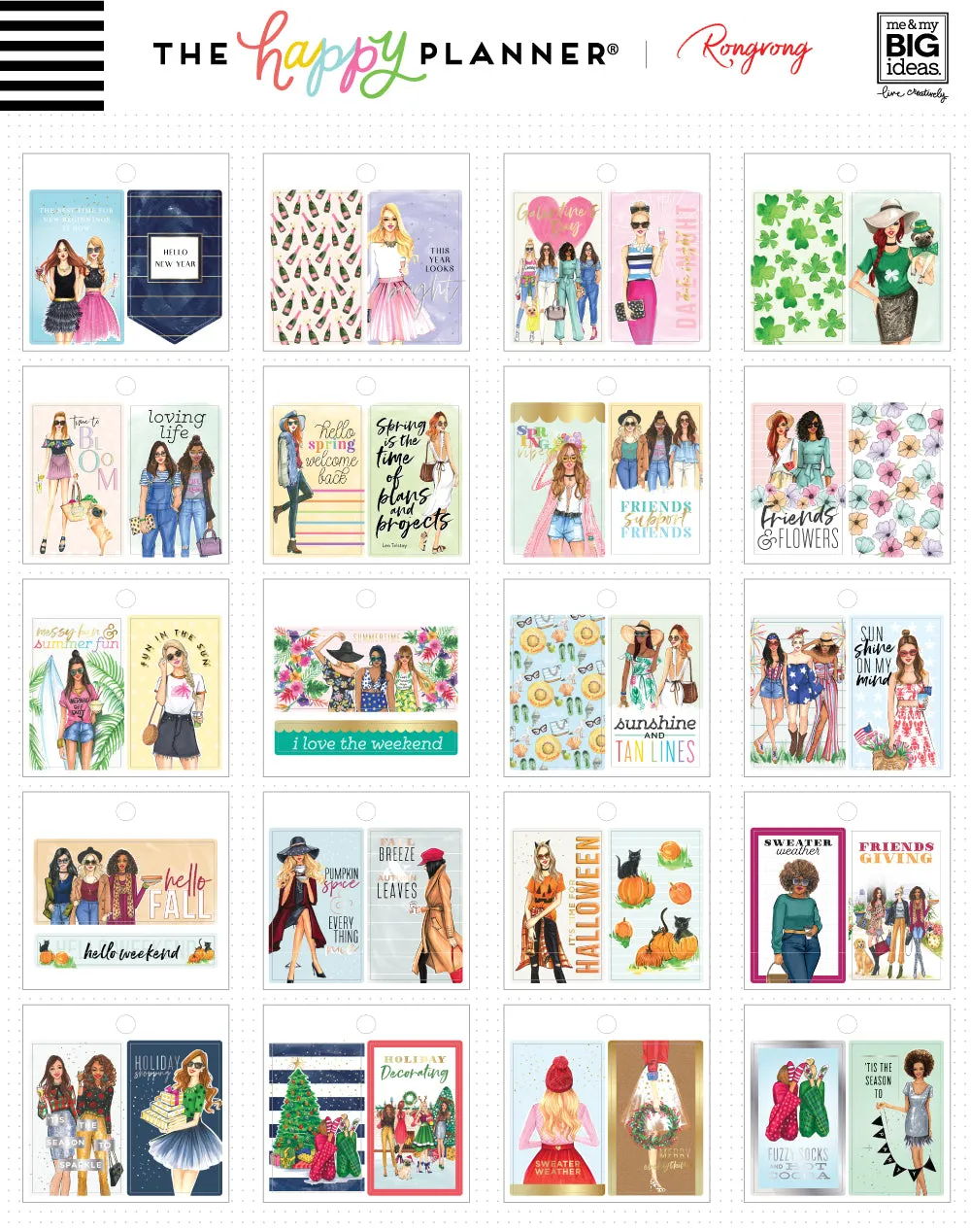Me & my big ideas Rongrong mini stickers 40 pièces