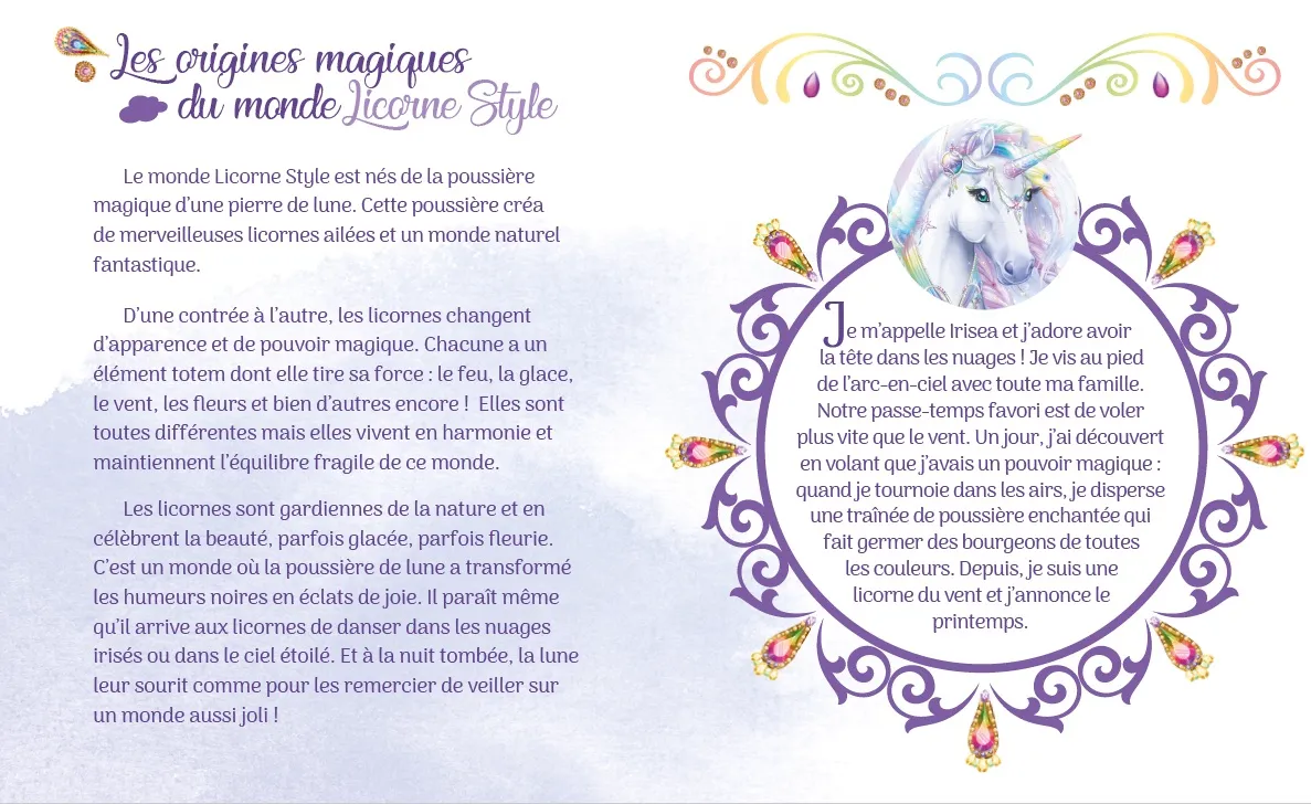 Frigobloc Licorne Style arc-en-ciel pochette créative