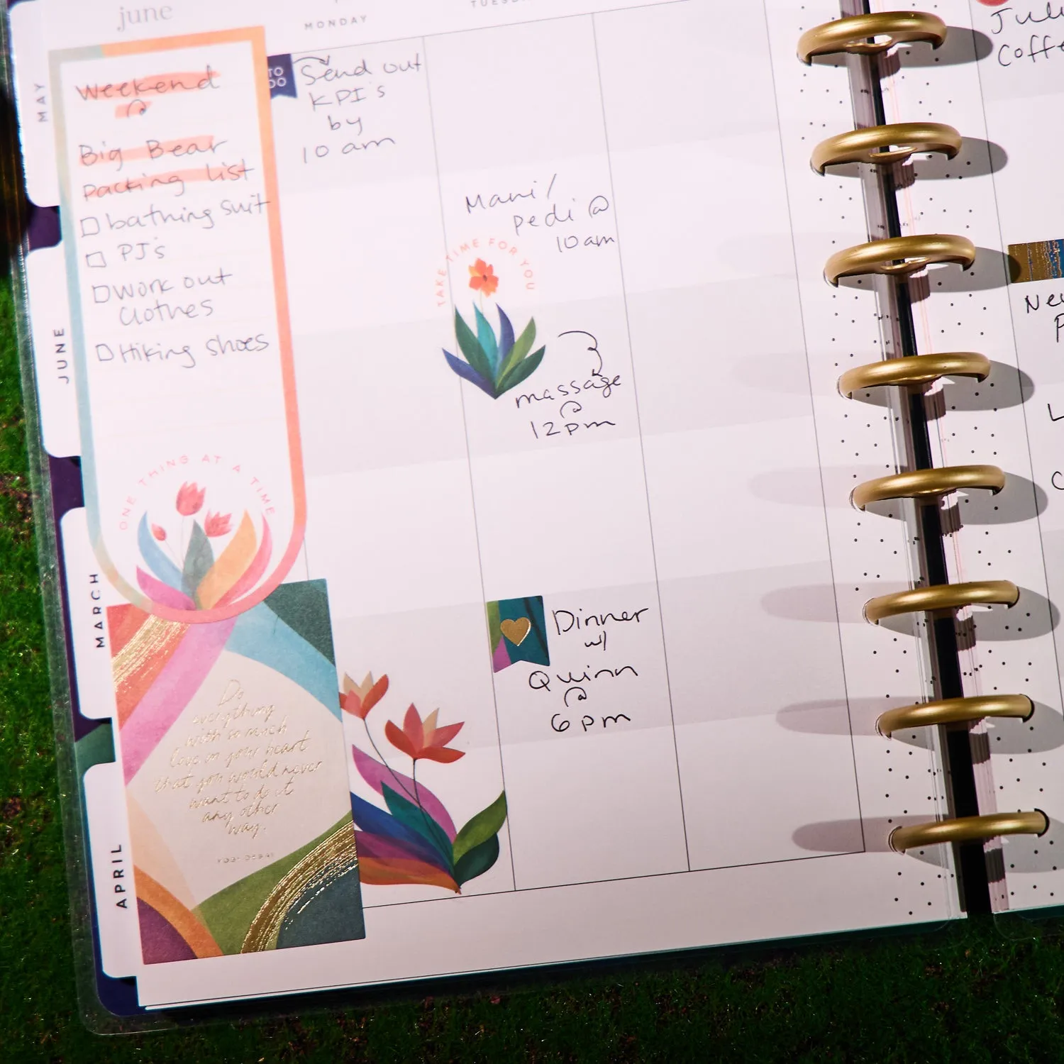 Me & my big ideas Happy Planner Floral Energy 2026 agenda Classic colorblock