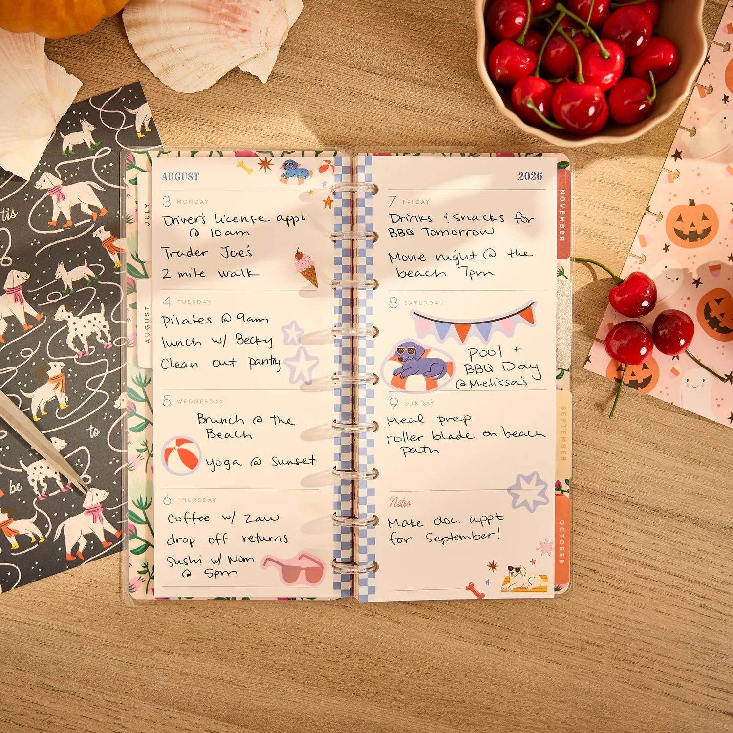 Happy Planner Festive Year agenda skinny horizontal 12 mois