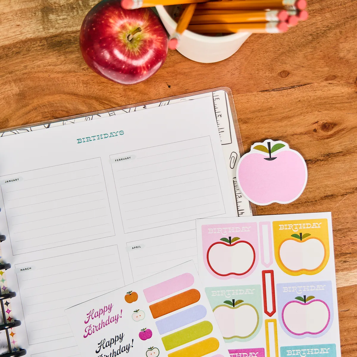 Happy Planner Mod Teacher Big pack présences anniversaires