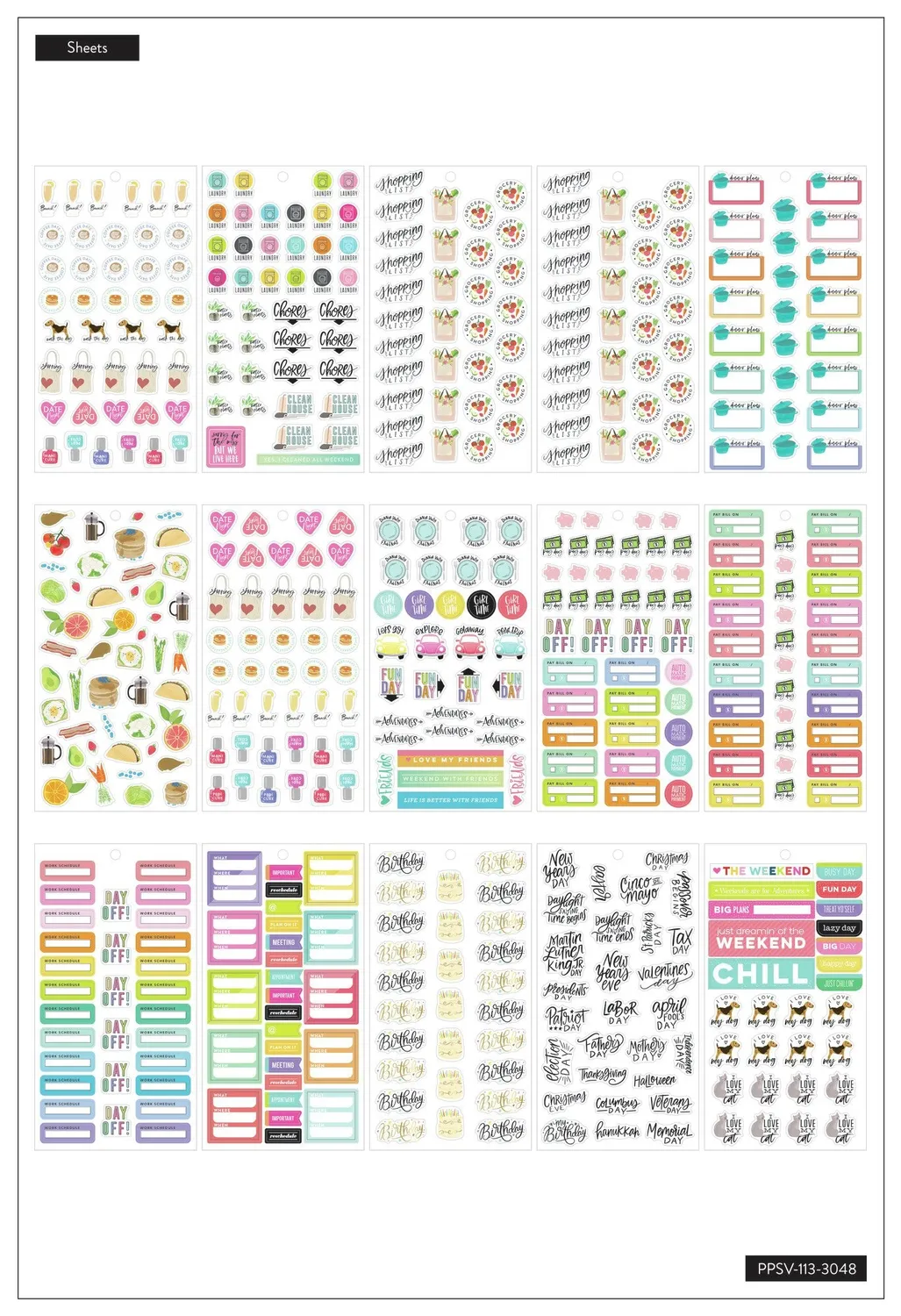 Happy Planner Essential Planning stickers value pack 1009