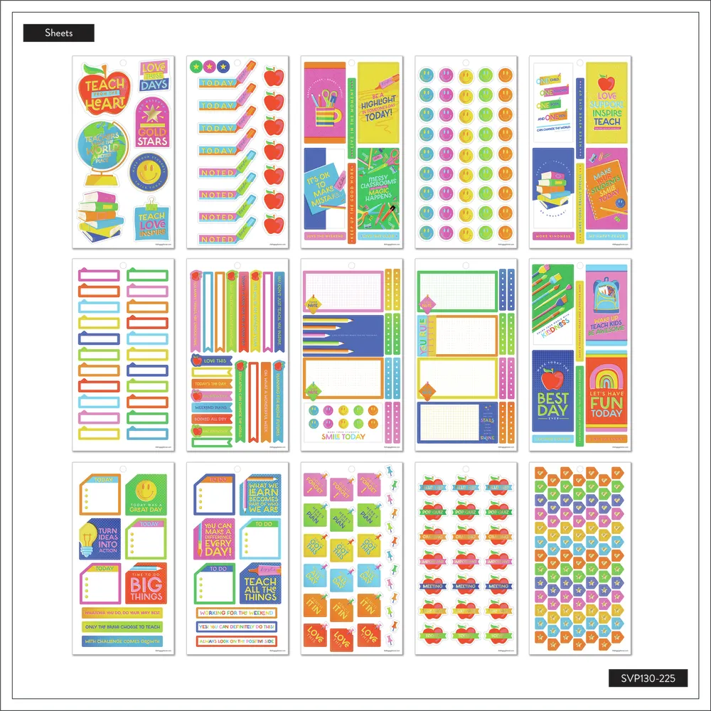Happy Planner Abstract Silkscreen stickers Big prof 518