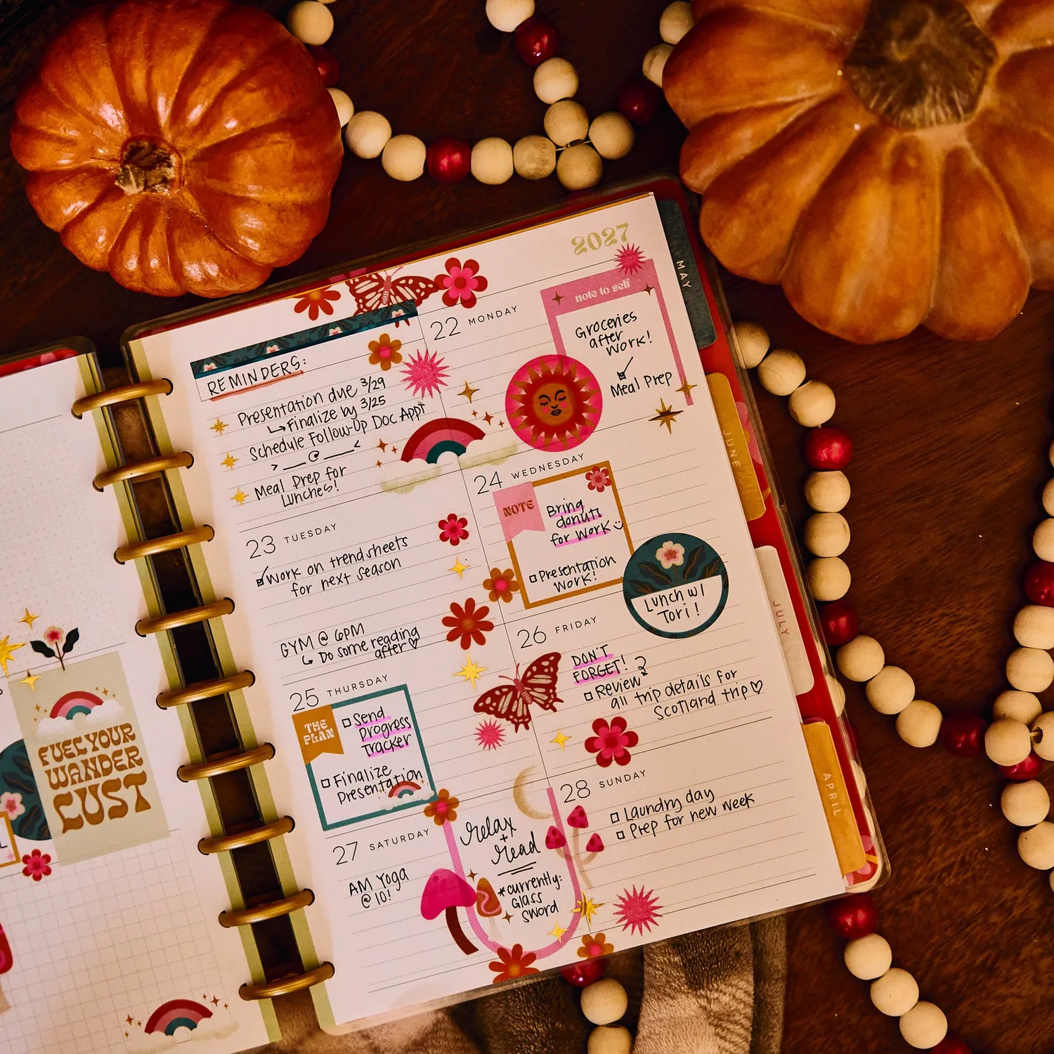 Happy Planner Bright Seasons agenda 2027 Classic Dashboard