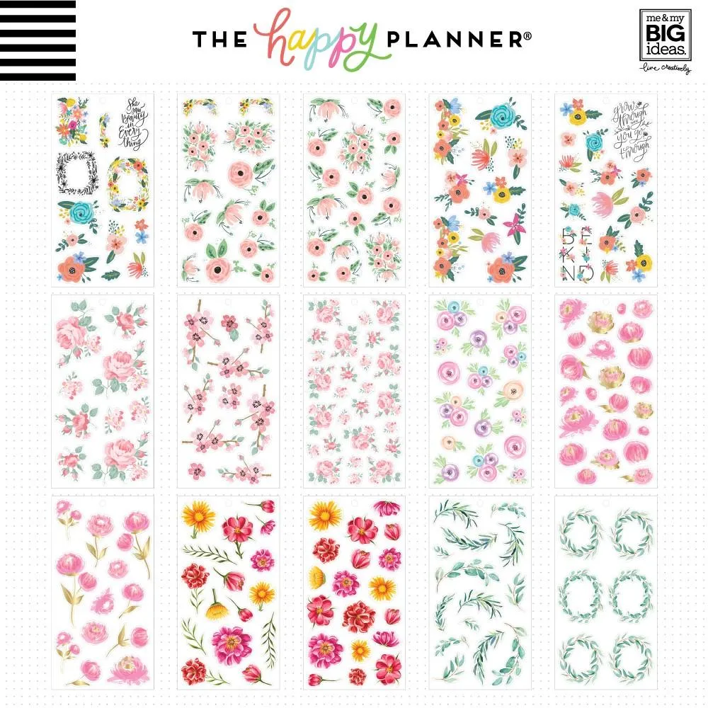 Happy Planner Fun Florals stickers Value Pack 431 pièces