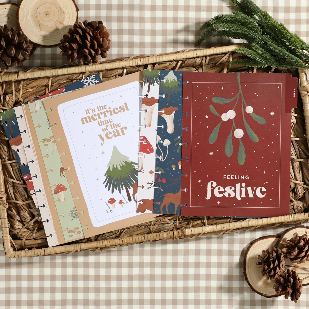 Happy Planner Woodland Seasons Christmas recharge 4 mois Noël