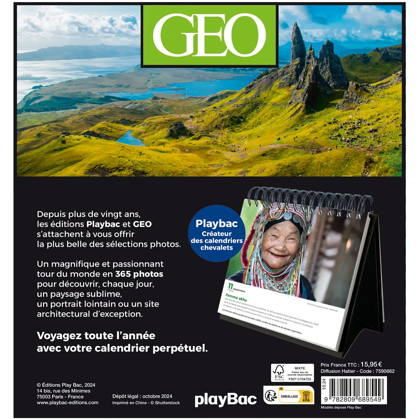 GEO 365 jours monde merveilleux calendrier perpétuel coffret