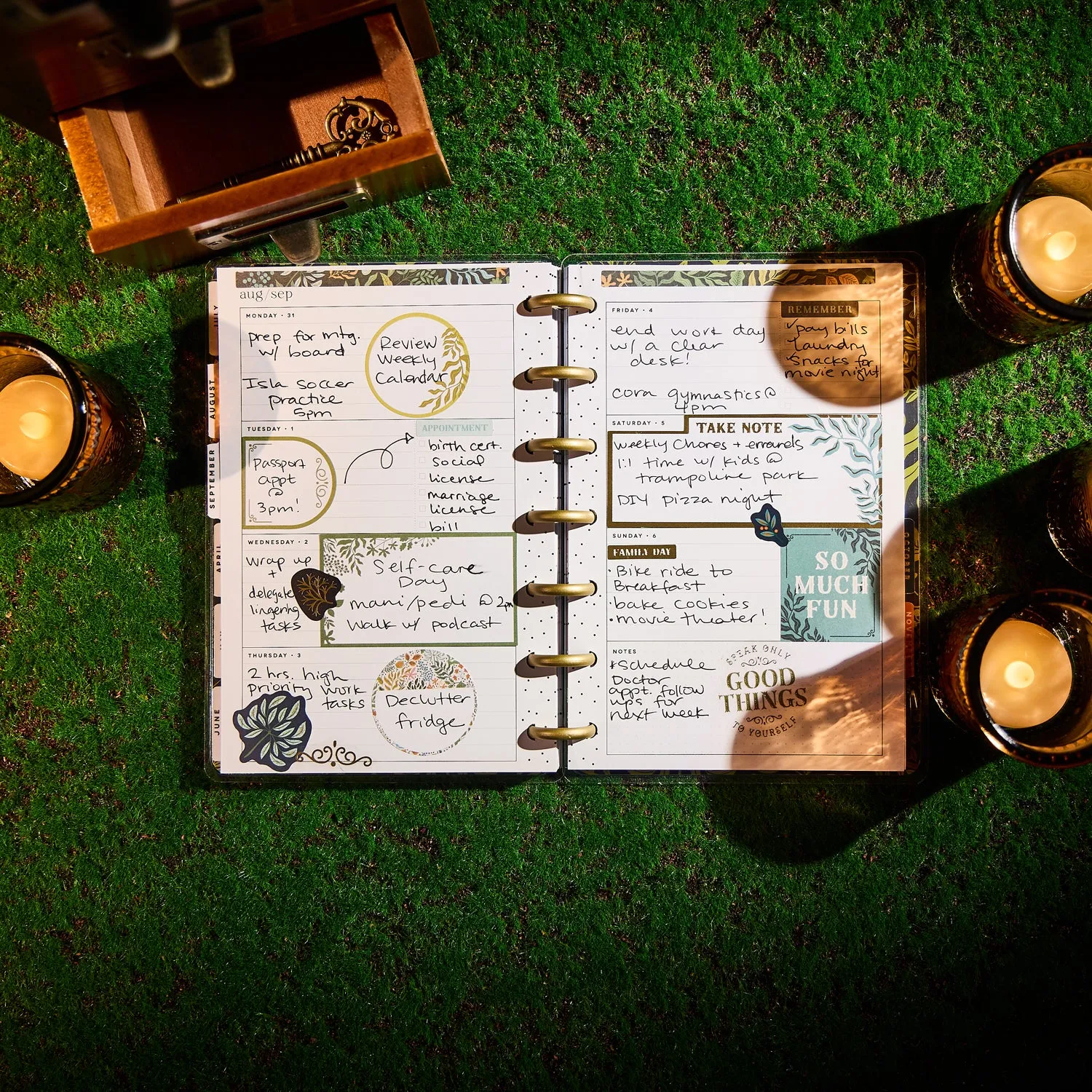 Happy Planner Herbarium agenda Mini horizontal 2026 botanique