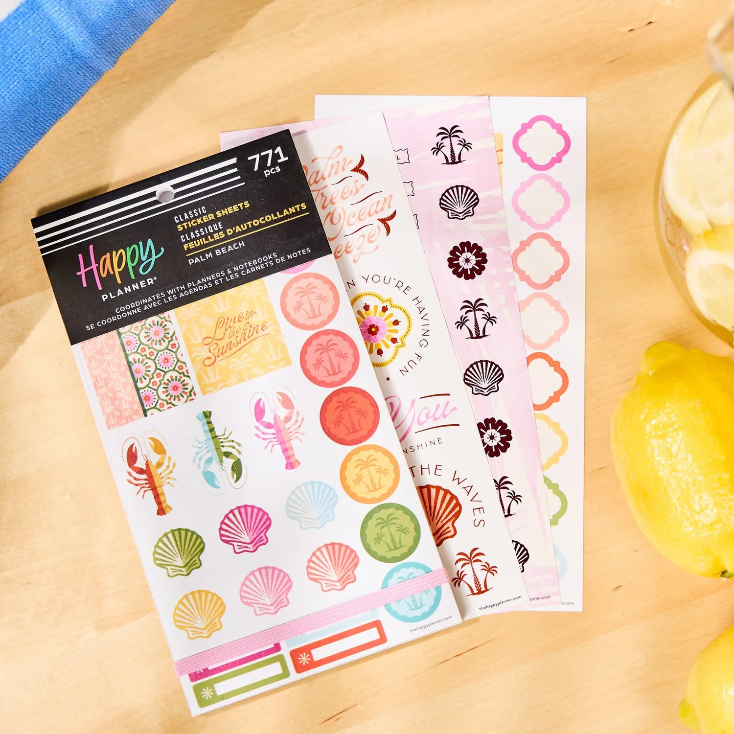 Happy Planner Palm Beach stickers value pack 771 été