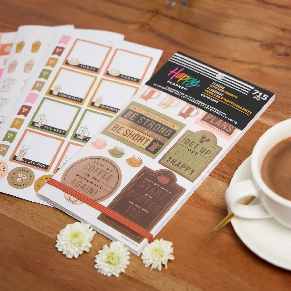 Happy Planner Cafécore Value Pack stickers 715 café