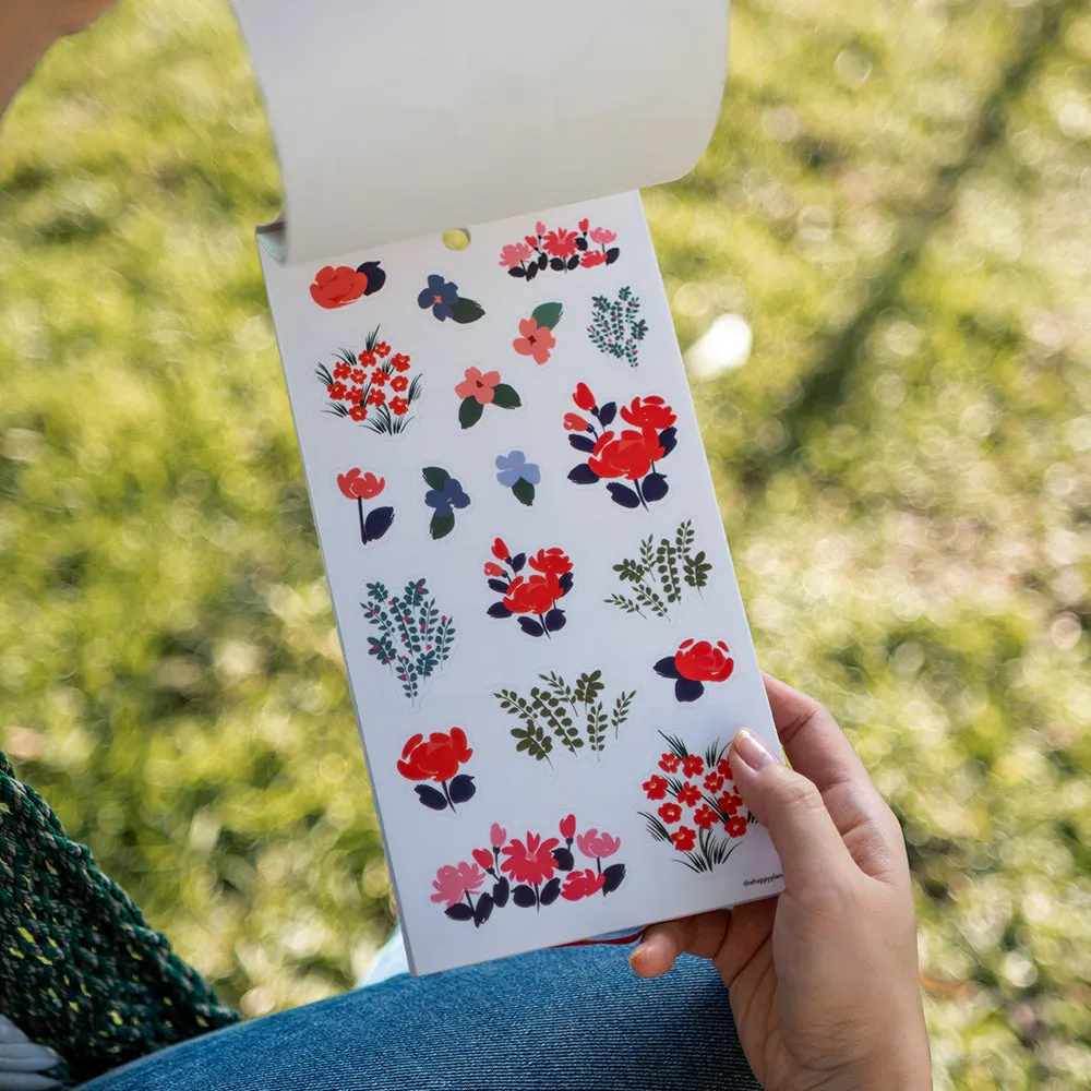 Happy Planner Teeny Florals carnet stickers 574 doré floral