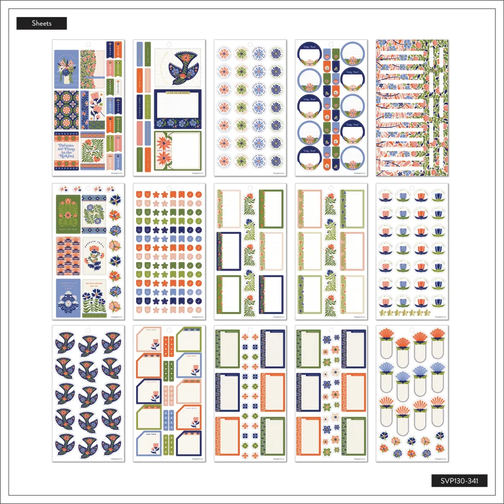 Happy Planner Folk & Feather stickers value pack x784