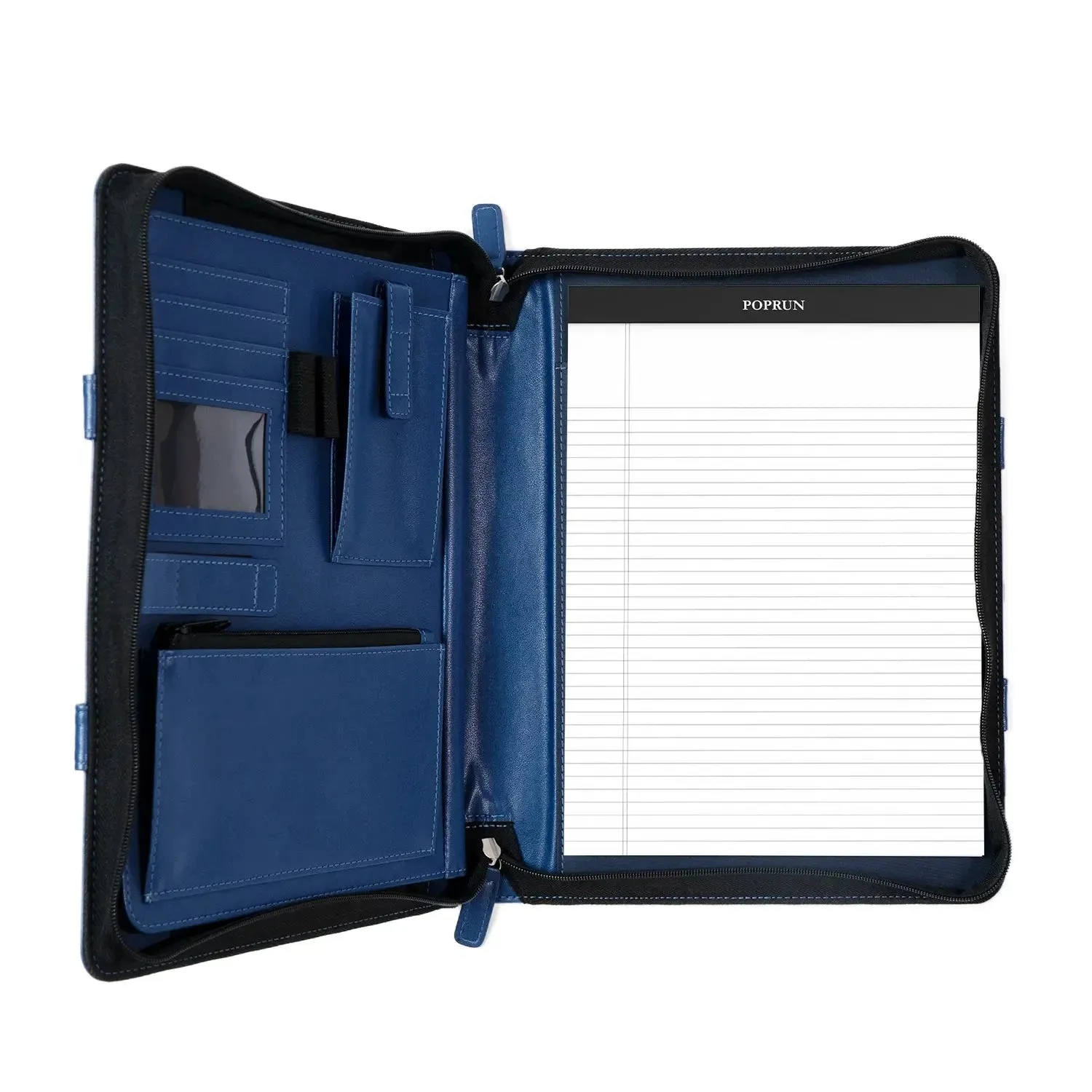 Poprun PF1113PU-BL conférencier zippé bleu avec bloc