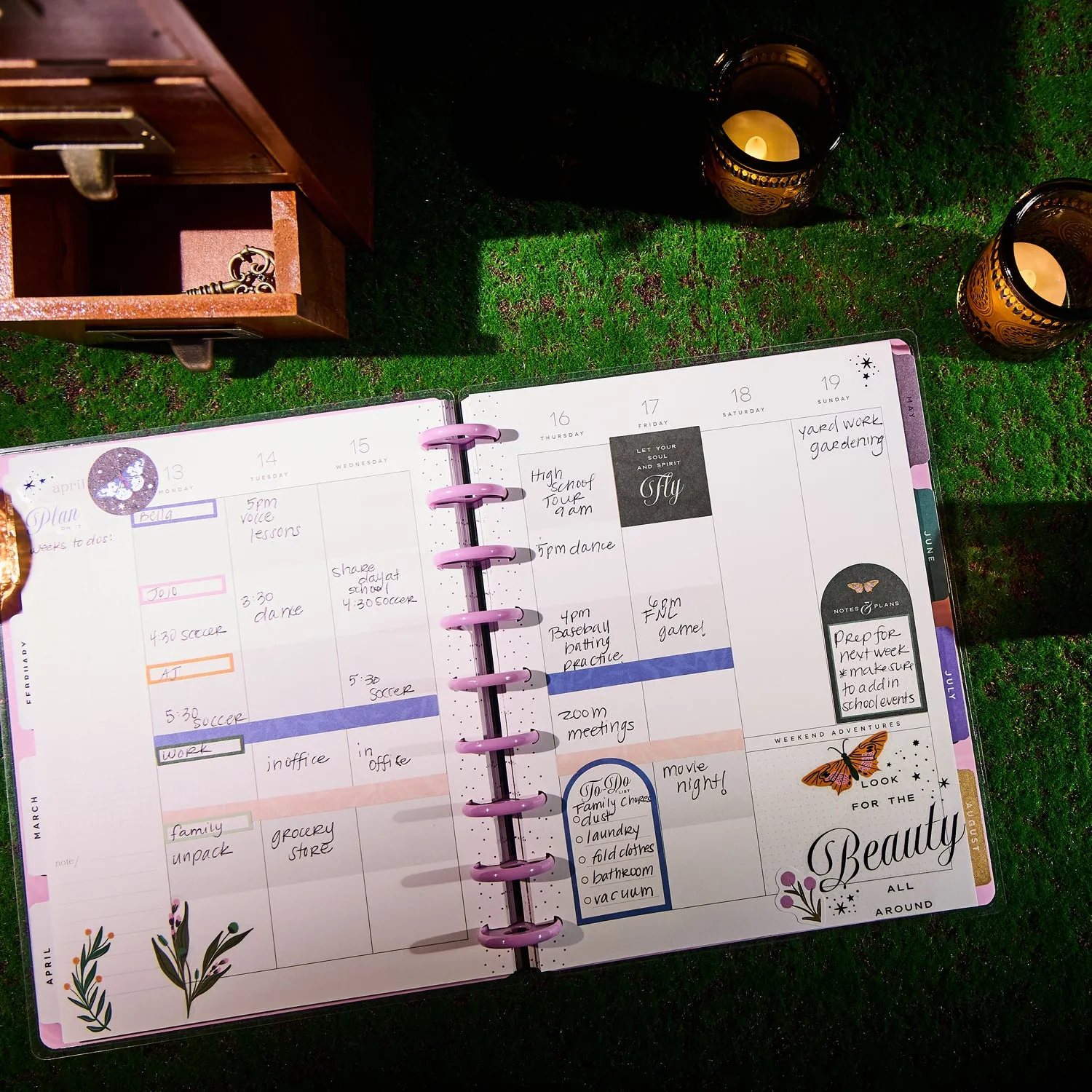Happy Planner Butterfly Botanics 2026 agenda Classic color block